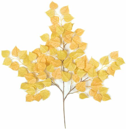 27 inches Cottonwood Branch (Aspen)- Yellow/Light Green - FIRE RETARDANT