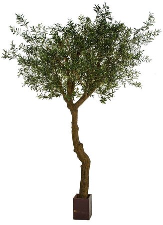 10 FOOT Artificial OLIVE TREE WITH PVC TRUNK AND WOOD POT