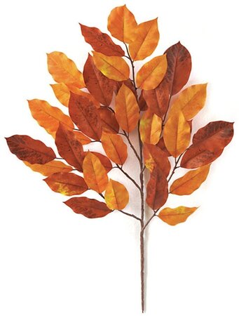 27 inches Chinese Banyan Branch - Tutone Orange - FIRE RETARDANT