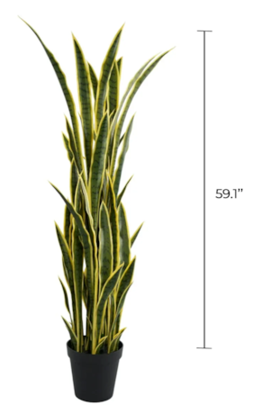 5 Foot Artificial Snake Plant (Sansevieria) Outdoor UV Resistant