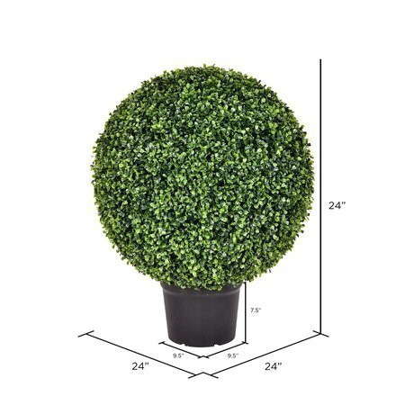 24 inches Outdoor Boxwood Ball In Pot UV Outdoor