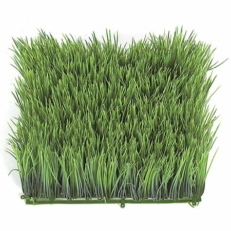 10 Inch Outdoor Polyblend Artificial Wheat Grass Mat - 4 Inch Height - Green