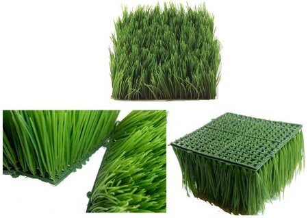 10 Inch X 10 Inch X 4 Inch Polyblend Long Wheat  Grass Mat - Regular Or Fire Retardant
