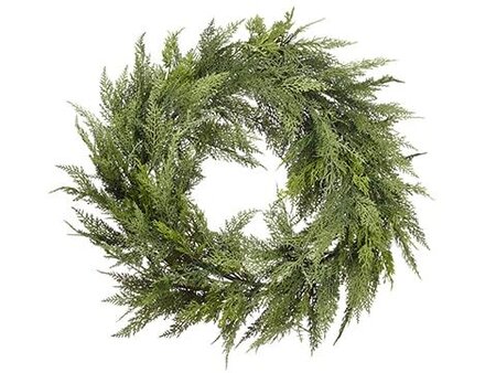 22 inches Deluxe Cedar Wreath  Green