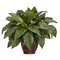 Birdsnest Fern w/Decorative Vase Silk Plant