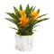 Bromeliad Artificial Plant in Marble Finished Vase