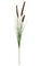 34 inches PVC Cattail Grass Spray - 3 Flowers - Brown/Green