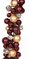 6 feet MIXED MATTE/REFLECTIVE BURGUNDY AND GOLD BALL GARLAND