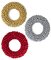 36 Inch Mixed Matte/Reflective Ball Wreaths With Tinsel | Red, Gold, Or Silver