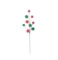 25" Iced Red/Green Ball Spray x 9