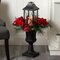 33" Holiday Christmas Berries and Poinsettia with Large Lantern and Included LED Candle Set in a ...