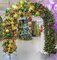 96" x 95" Arch Door Christmas Tree - 1,100 Clear Lights - Wire Stands