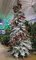 12' Medium Flocked Christmas Tree with Glitter - 1,300 Warm White LED Lights