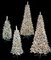 9 feet Flocked Slim Pine Christmas Tree - Slim Size - 600 Warm White 5mm LED Lights