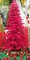 Earthflora's  Artificial Red Flocked Valentino Trees. Medium Flocked, Slim Size Trees with Red LE...