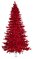 Earthflora's  Artificial Red Flocked Valentino Trees. Medium Flocked, Slim Size Trees with Red LED Lights. 5.5mm LED Bulbs. Available in 4 Sizes - 5', 7.5', 9' or 12' Tall. Wire Stands Included.