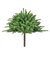 23 inches L X 38 inches W MIXED SPRUCE Urn Filler TOPIARY WITH LED LIGHTS