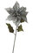 28" Pearl Glittered Poinsettia Silver/Grey
