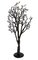 39" x 16" Glittered Statue Tree with Metal Stand - Branches Do Not Shape Out - Black