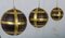 Earthflora's Matte Black And Gold Plaid Ball With Glitter - 4 Inch Or 6 Inch Sizes Pattern