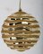 Earthflora's 6 Inch Reflective Swirl Ball Ornament With Glitter In Red, Gold, And Silver