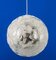 Earthflora's 4 Inch Or 5 Inch Snowy Silver Printed Ball Ornament With Glitter