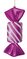 Earthflora's 12 Inch Colorful Striped Matte Candy Ornaments In 4 Colors - Blue, Fuchsia, Green, P...