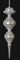 Earthflora's 19 Inch Matte Finial Ornament With Glitter - Silver Or Gold/silver