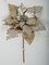 Earthflora's 22 L Inch X 17 W Inch Metallic/sequined Poinsettia Spray In Gold, Red, Champagne Gold/silver