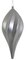 Earthflora's 23.5 Inch Shiny UV Finial Ornament - Red, Silver, Or Blue