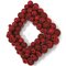 Earthflora's 24 Inch Square Mixed Ball Wreath - Red, Gold, Silver
