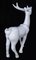 Earthflora's 4 Ft. Or 5 Ft. Standing Reindeer In Gloss White Or Gloss Brown/gold