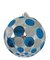 Earthflora's 4 Or 6 Inch - Shiny Mercury Glass Polka Dot Ball - Blue/silver