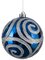 Earthflora's 6 Inch Glitter Swirl Ball Ornament - Dark Blue