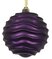 Earthflora's 6 Inch Matte Wavy Ball Ornament - Burgundy, Blue, Purple, Silver