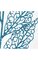 27" Glittered Leaf Spray Blue