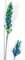 A-91324 32.5" Jeweled Fireweed Spray - 7 PVC Leaves - 9.75" Stem - Green/Blue