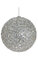 Beaded/Glittered Ball - Silver