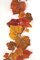 P-141300 6' Grape Leaf Garland - 85 Leaves - Orange/Red