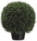 EF-823  20" Tall 17" Wide Grass Cedar Ball Topiary in Pot  Green Indoor/Outdoor