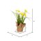 10" Yellow Daffodil Burlap Pot 2/set