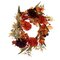 14" Orange/Burgundy Mum/Lantern Wreath