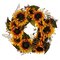 24" Yellow Sunflower Wreath with Grass