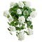 22 inches Outdoor UV Protected Geranium Hanging Bush White