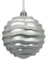 Earthflora's 6 Inch Matte Wavy Ball Ornament - Burgundy, Blue, Purple, Silver