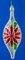 6 Inch Poinsettia Water Drop Finil Ornament