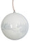 6 Inch Shiny White Glittered Deer Pattern Ball Ornament