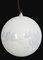 6 Inch Shiny White Glittered Deer Pattern Ball Ornament