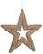 Chunky Beaded Glittered Champagne Star Ornaments | 5 Inch or 14 Inch Sizes