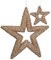 Chunky Beaded Glittered Champagne Star Ornaments | 5 Inch or 14 Inch Sizes